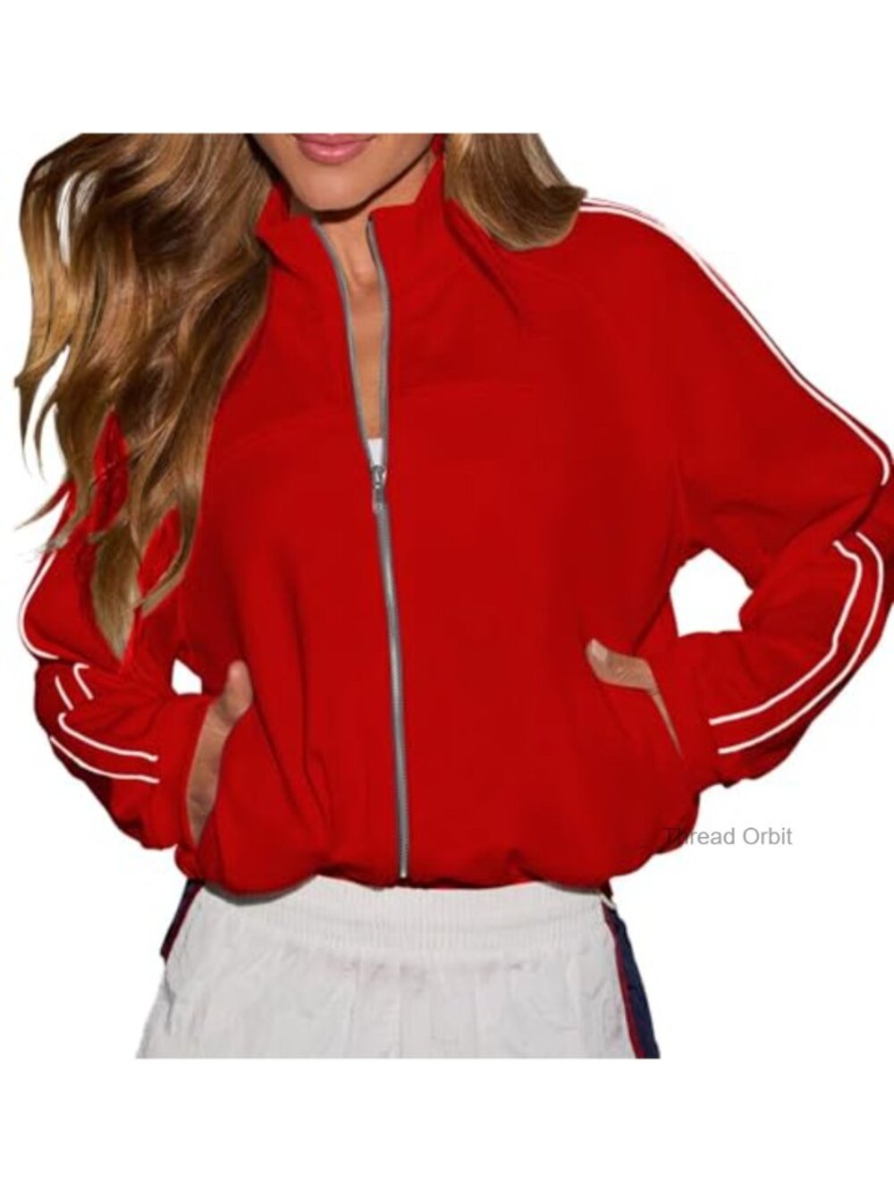 Womens Oversized Full Zip Sweatshirt Long Sleeve Casual Fall Sweater